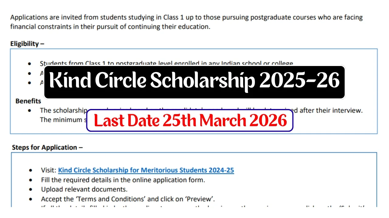 Kind Circle Scholarship 2025-26